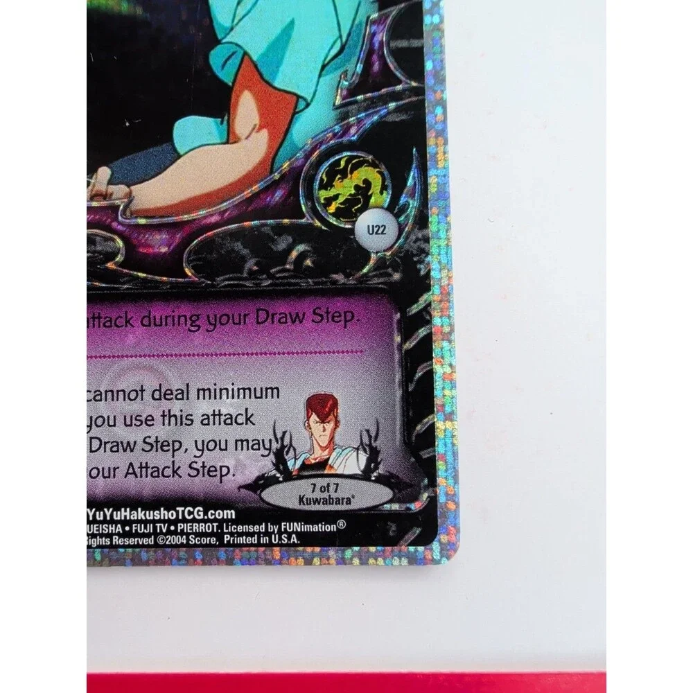 YuYu Hakusho TCG Hasty Slash U22 Ultra Rare Holo Dark Tournament Kuwabara2004